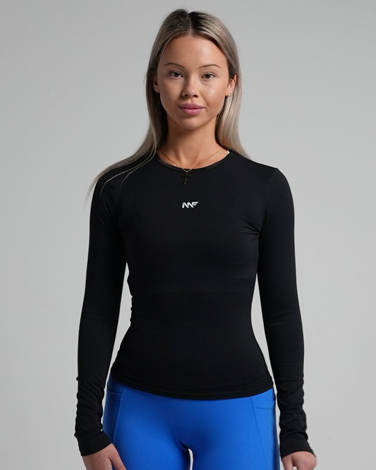 Pulse Long Sleeve Top - Black